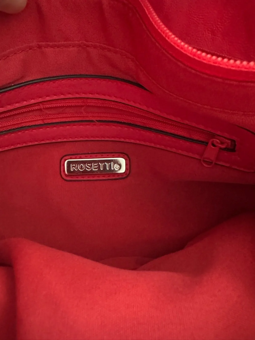 Rosetti Braided Handle Handbag Faux Leather Shoulder Bag Salmon Pink 14”x9.5”.